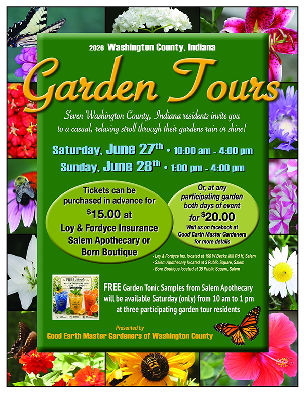 You're invited to the Annual Garden Tours of Washington County brought to you by the Good Earth Master Gardeners